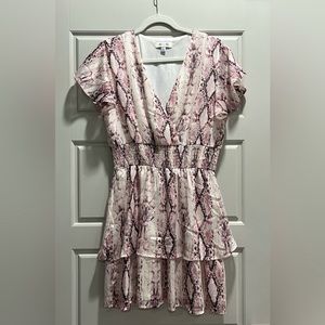 Adorable She + Sky Pink Snakeskin Dress!